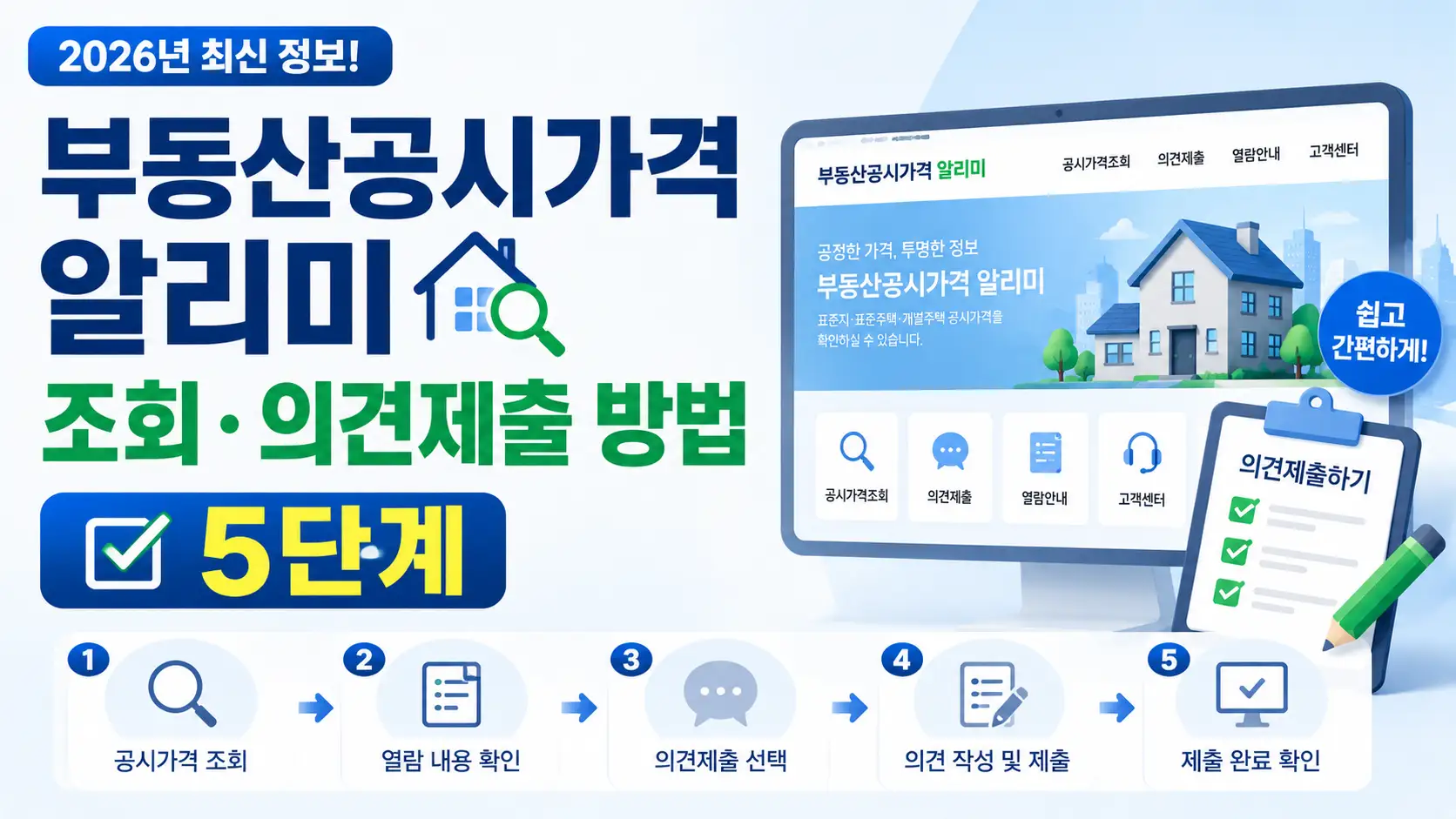 부동산공시가격 알리미 조회 의견제출 방법 5단계(+4월 6일 마감)