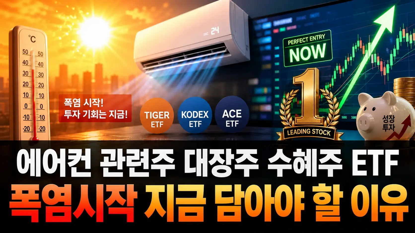 에어컨 관련주 대장주 수혜주 ETF 폭염시작 지금 담아야 할 이유